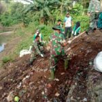 Menggugah Kepedulian: Koramil 1420-01/Panca Lautang Dan Mahasiswa Bersatu Bersihkan Sungai Bilokka