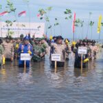 Peran Aktif Kakorpolairud Baharkam Polri Dalam Baksos Penanaman 2000 Pohon Mangrove Di Pantai Takalar