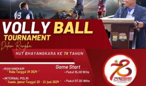 HUT Bhayangkara: Polres Sidrap Gelar Lomba Volly Akbar