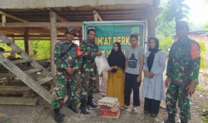 Koramil 1420-01/Panca Lautang Bantu Warga Tak Mampu