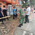 Kodim 1420/Sidrap Bersihkan Lingkungan Sekolah
