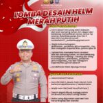 Sambut HUT RI ke 79 Satlantas Polres Rohil Gelar Lomba Desain Helm Merah Putih