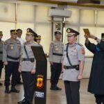 KAPOLDA JABAR PIMPIN UPACARA SERTIJAB PEJABAT UTAMA DAN KAPOLRES SUKABUMI