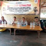 Panit Samapta Polsek Rengasdengklok, Hadiri Sosialisasi Netralitas ASN,TNI dan POLRI Pada Pilkada Serentak Tahun 2024 Oleh Panwascam Kec.Jayakerta