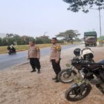 Aiptu Widodo dan Aiptu Agus Patroli Sore Cegah C3 di Jalan Interchange Dawuan Kalihurip