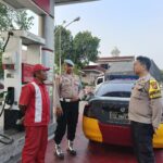 Patroli Sore Polsek Kotabaru Sambangi Obyek Vital SPBU