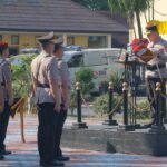 Kapolres Subang Pimpin Giat Upacara Serah Terima Jabatan Perwira dan Kapolsek Di Lapangan Apel Polres Subang