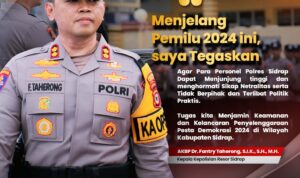 Kapolres Sidrap: Netralitas Polri Harga Mati