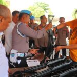 Propam Polres Pekalongan Cek Puluhan Senjata Api