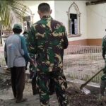 Danramil Pimpin Bersih-Bersih Masjid Wala Tedong