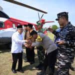 Danlanal Cirebon Sambut Kunjungan Wakil Presiden RI di Kabupaten Indramayu