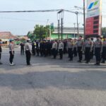 Pelantikan Presiden dan Wakil Presiden RI, Polsek Klari Ikuti Gelar Apel Siaga Satu Di Gerbang Pintu Tol Karawang Timur