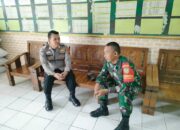 Personil Polsek Cilamaya Sambang Kantor Koramil Cilamaya