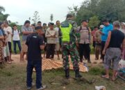 Polsek Rantau Bersama Warga Bantu Proses Evakuasi Penemuan Mayat