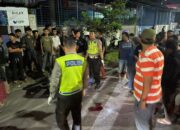 Unit Gakkum Sat Lantas Polres Pematangsiantar Olah TKP Laka Lantas di Depan Eks Rumah Potong