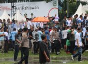 Ratusan Personel Polres Pematangsiantar Amankan Kampanye Terbuka Di Lapangan Adam Malik