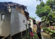 Bhabin Tanjungsari Cek Pohon Tumbang yang Menimpa Rumah Warga di Desa Tanjungsari