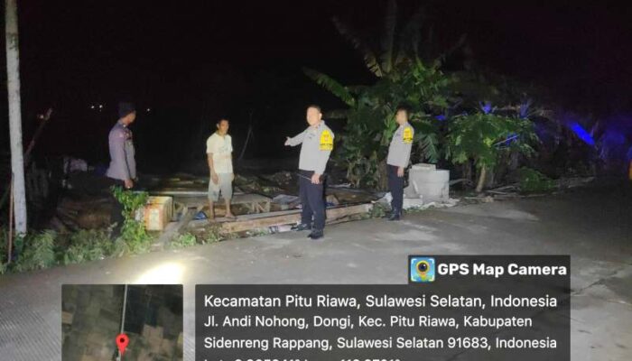 Menegangkan! Kesigapan Polsek Dua Pitue Tanggapi Bencana