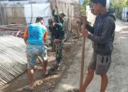 Aksi Peduli, Babinsa Galang Warga Gali Harapan