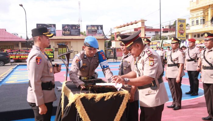Sertijab Polres Sidrap, Tongkat Komando Berpindah Tangan