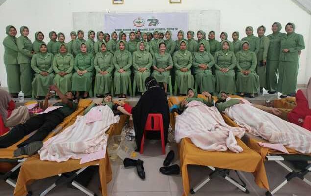 HUT Persit KCK ke-79: Donor Darah & Sadanis, Bukti Cinta untuk Sesama