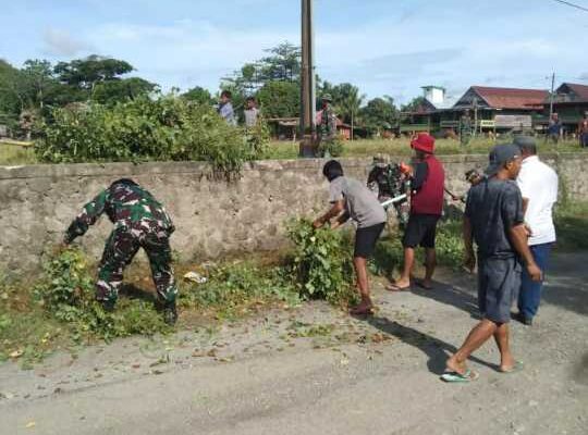 Got Bersih, Warga Sehat: Koramil 1420-02/Tellu Limpoe Gelar Karya Bakti