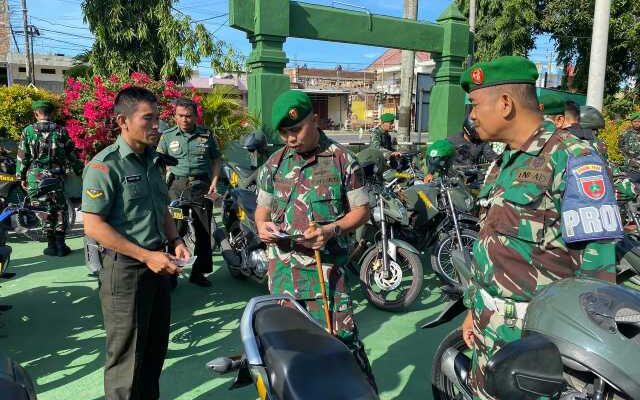 Disiplin & Kesiapan: Kodim 1420 Sidrap Gelar Upacara & Razia Kendaraan