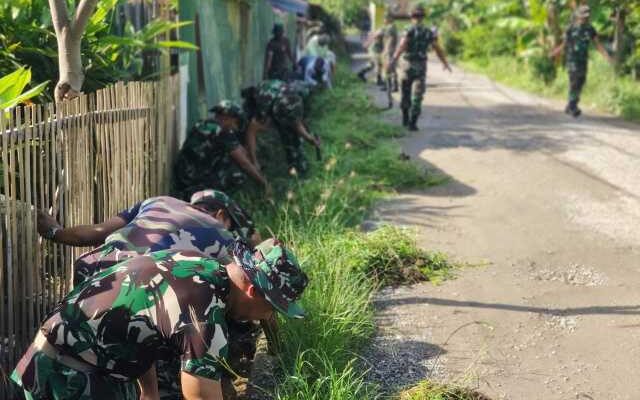 Tak Hanya Bertempur, Prajurit Kodim 1420 Juga Ahli Jaga Kebersihan!