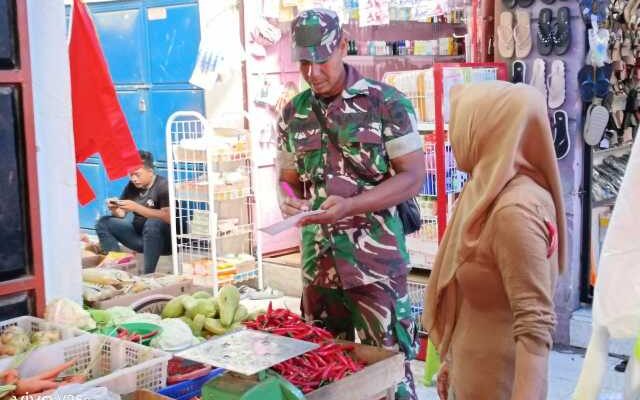 Babinsa Masuk Pasar: Redam Kepanikan Pasca Lebaran