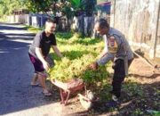 Keren! AIPTU Ilham Sisipkan Pesan Kamtibmas Saat Kerja Bakti