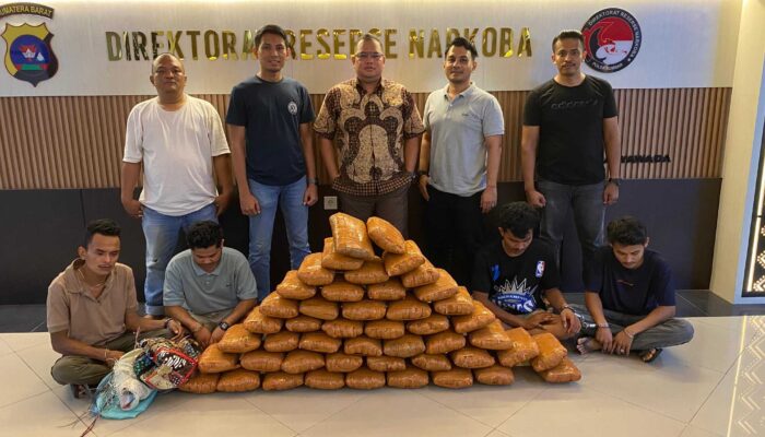 47 Kg Ganja Gagal Edar di Sumbar, 4 Orang Diciduk!