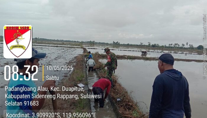 Serka Jafar Musa Pimpin Kerja Bakti Irigasi