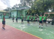 Personel Kodim 1420/Sidrap Pacu Fisik Sejak Fajar