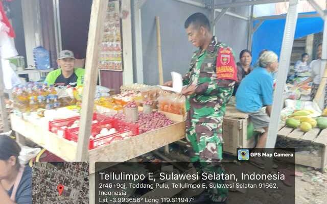 Aksi Nyata Babinsa Pajalele, Pedagang Merasa Didengar
