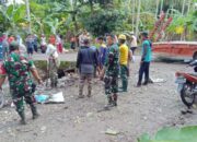 PLT Danramil Pimpin Gotong Royong, Sawah Warga Diselamatkan