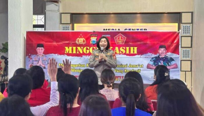 Polwan Cantik Pimpin Tim Minggu Kasih Polda Sulsel, Warga Antusias!