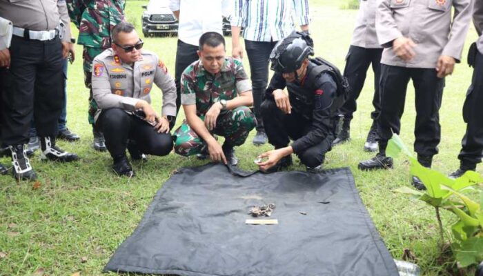 Kapolres dan Dandim Sidrap Pimpin Pemusnahan Granat Aktif  Bersejarah