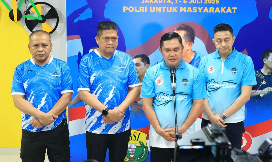 Ketua Umum PBSI Komjen Pol. Fadil Imran beri pernyataan usai penutupan Kapolri Cup 2025