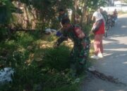 Koramil 1420-02 Tellu Limpoe Bersihkan Arateng