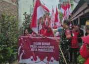 Babinsa Koramil 09/Tamalate Kawal Jalan Sehat HUT RI ke-80