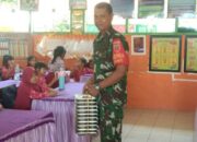 Babinsa Bagi Gizi, Siswa Sumringah