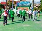Semarak HUT RI Ke-80, Kodim 1420/Sidrap dan Bulog Gelar Senam Bersama