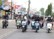 Pawai Vespa Polres Sidrap Panaskan HUT RI ke-80