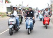 Melalui Vespa, Kapolres Sidrap Ajak Warganya Menumbuhkan Rasa Nasionalisme