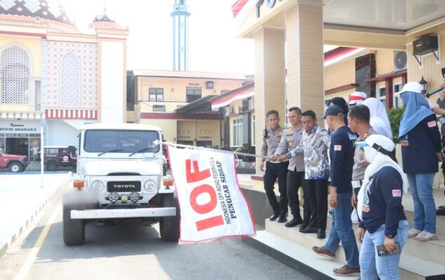 Lepas Peserta Off-Road  Bhayangkara Merdeka, Kapolres Sidrap ” Tetap Utamakan Keselamatan”