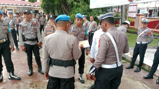 Pemeriksaan senjata api dinas oleh Polres Poso dalam kegiatan Gaktiblin.