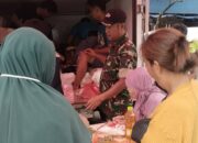 Babinsa Pangkajene Dampingi Pasar Murah