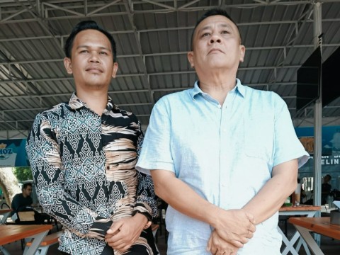 Dua perwakilan hukum terkait gugatan nama dan logo IWO di Medan.