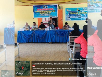 Saharuddin Tompo hadir dalam Musrenbang Desa Tompo Bulu, Kecamatan Rumbia, membahas usulan prioritas pembangunan bersama masyarakat.