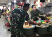 Babinsa Pantau Pasar Sentral Pangkajene